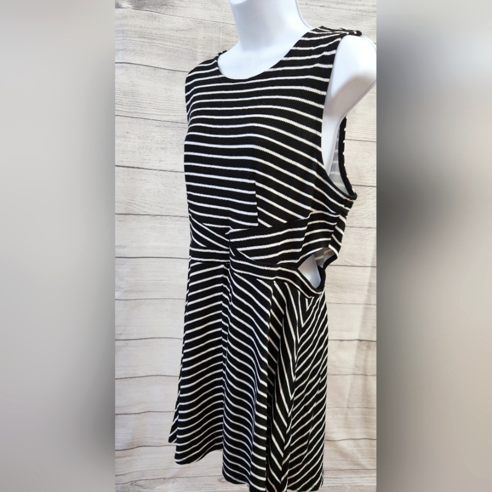 Black and White Striped Dress